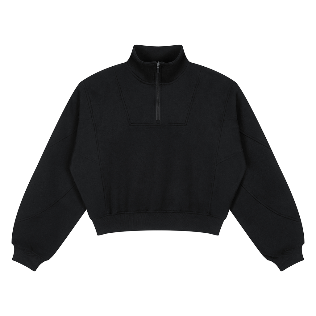 Unisex Loose Fleece Quarter-Zip Sweatshirt
