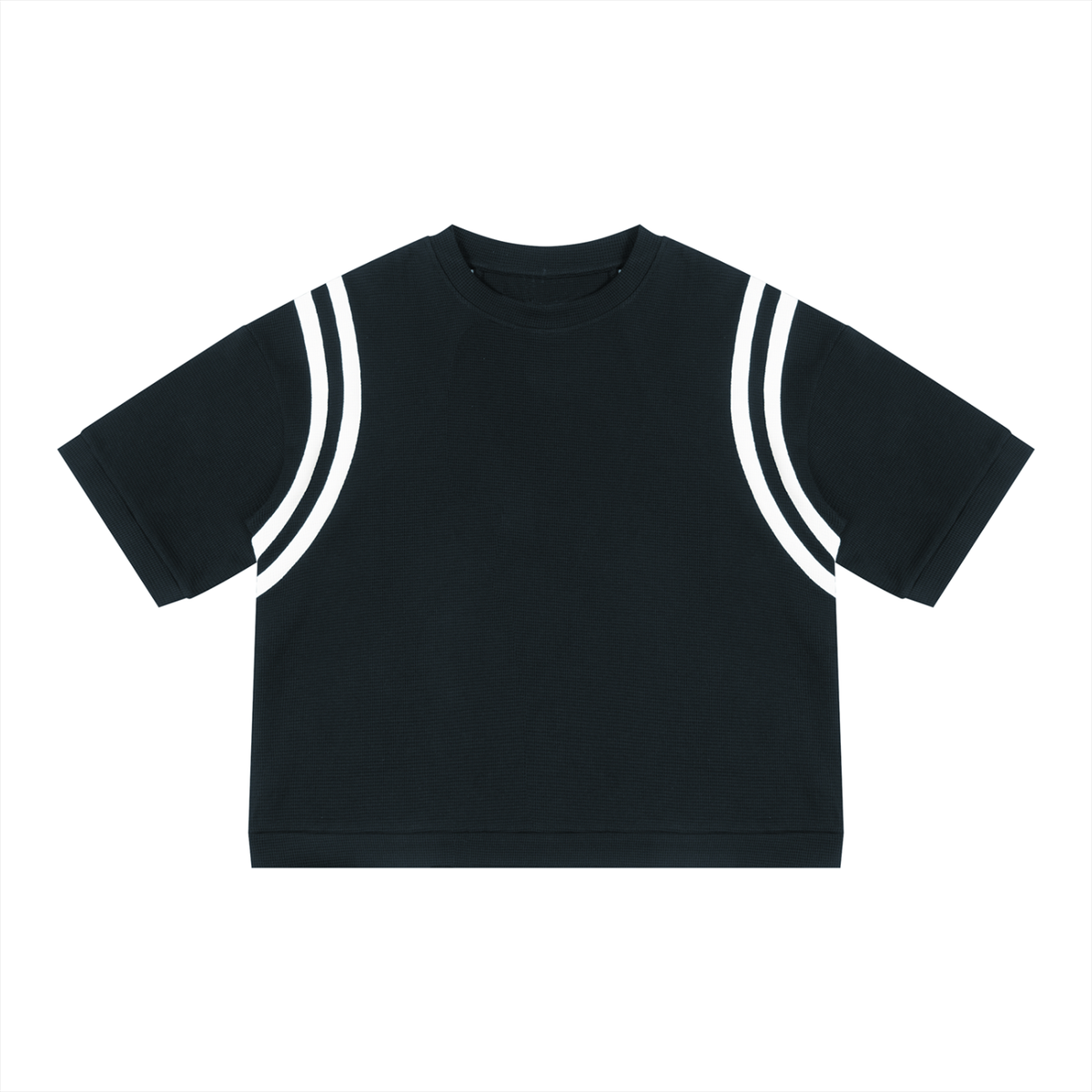 Unisex Color Block Waffle Boxy T-Shirt