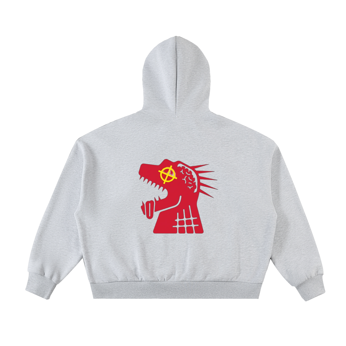 Fleeced Full-Zip Boxy Hoodie