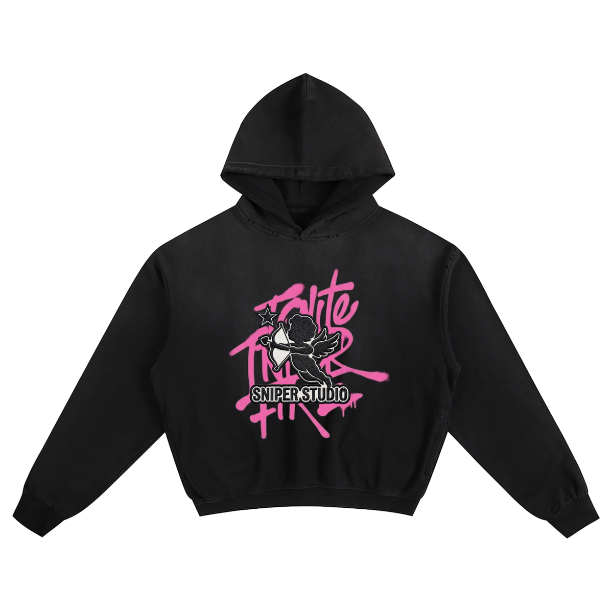 Sunfade Boxy Hoodie - Cupido Logo