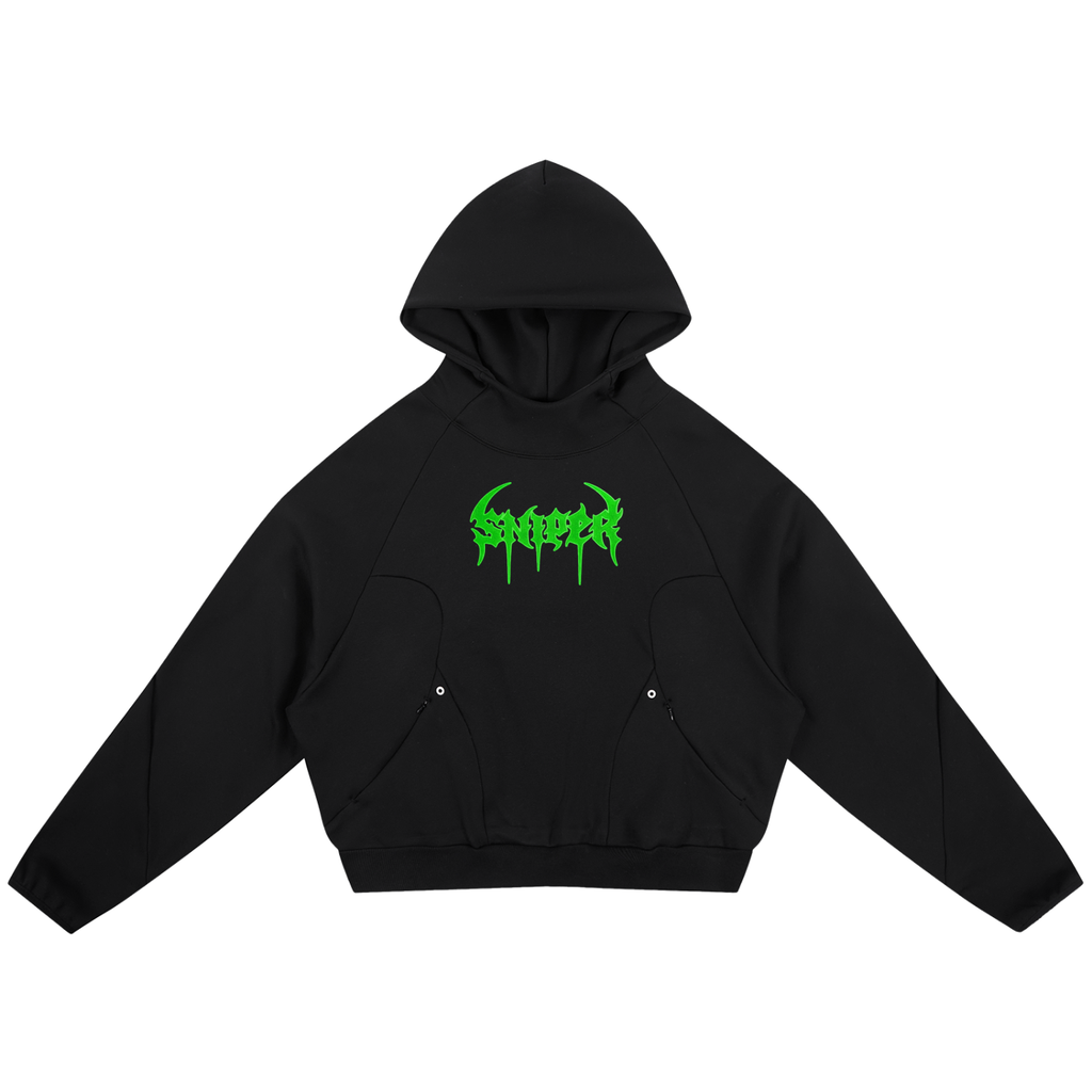 Curved Panel Raglan Hoodie