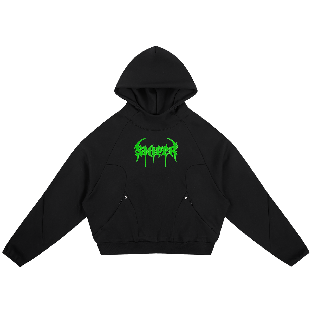 Curved Panel Raglan Hoodie