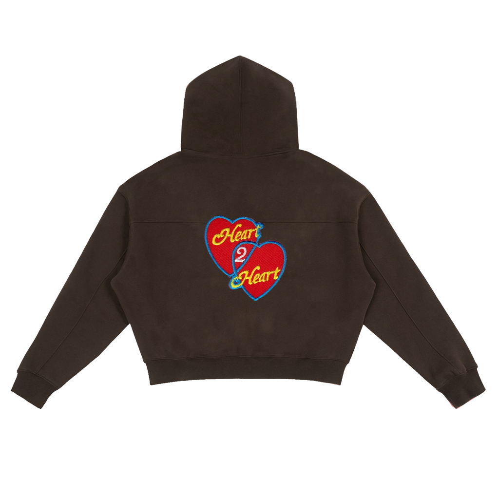 Fleece Zip-Up Boxy Hoodie
