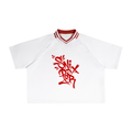Contrast Lapel Collar Boxy T-Shirt
