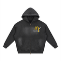 CrackDonald - Sunfade Two-way Zipper Boxy Fleece Hoodie