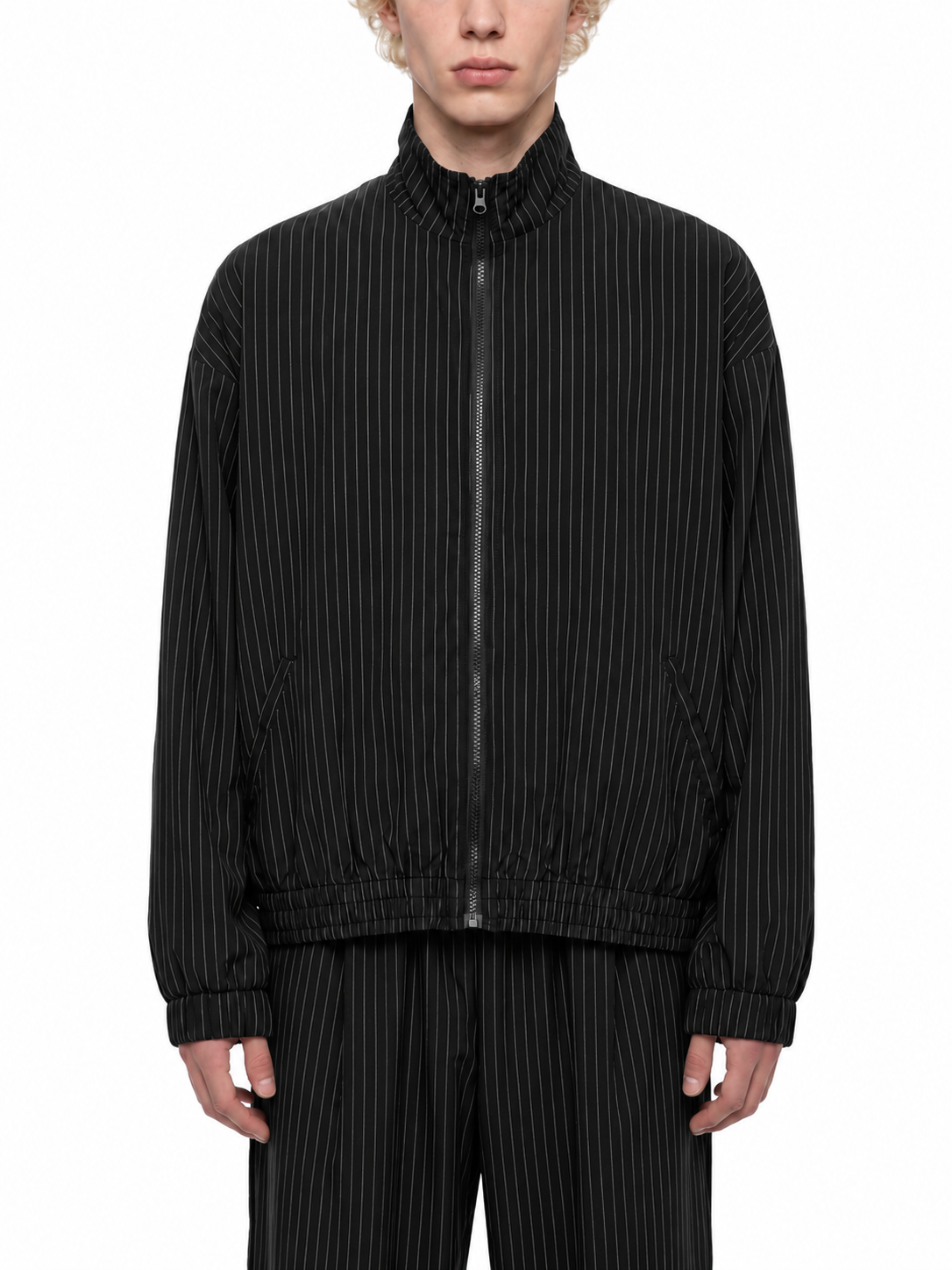 Unisex Striped Full-Zip Track Jacket