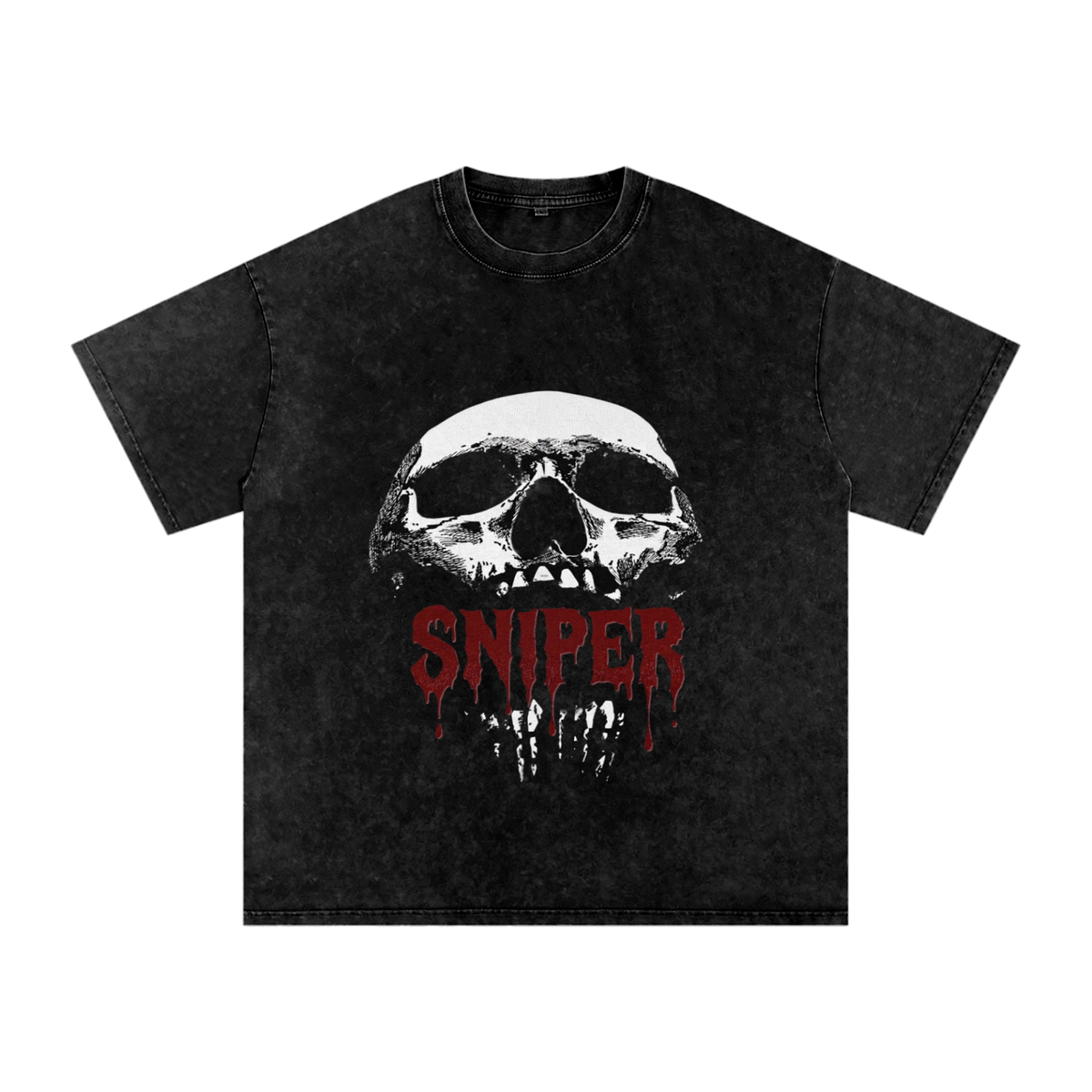 Snow Washed Oversized Cotton T-Shirt