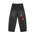 Men's Sunfade Baggy Vintage Wash Barrel Leg Jeans