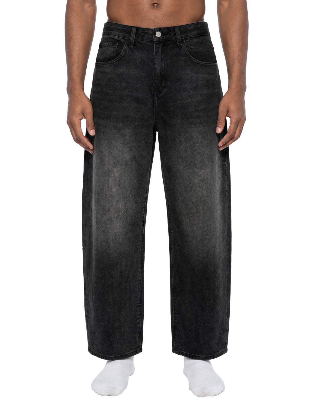 Men's Sunfade Baggy Vintage Wash Barrel Leg Jeans