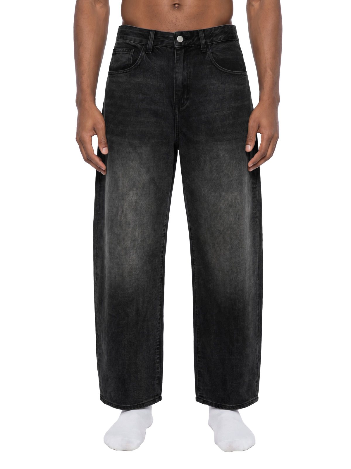 Men's Sunfade Baggy Vintage Wash Barrel Leg Jeans