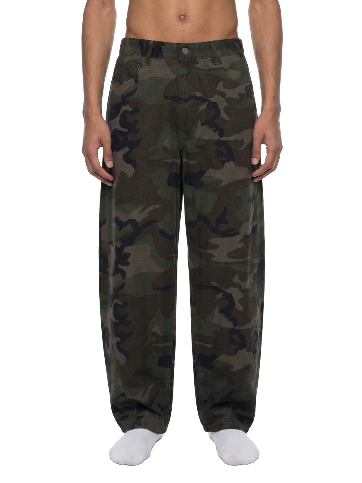Men’s Camo Barrel Leg Cargo Pants