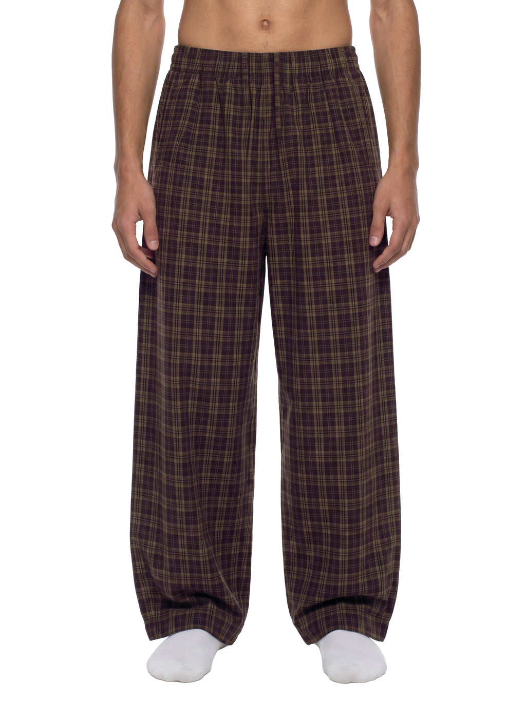 Unisex Plaid Wide Leg Pants