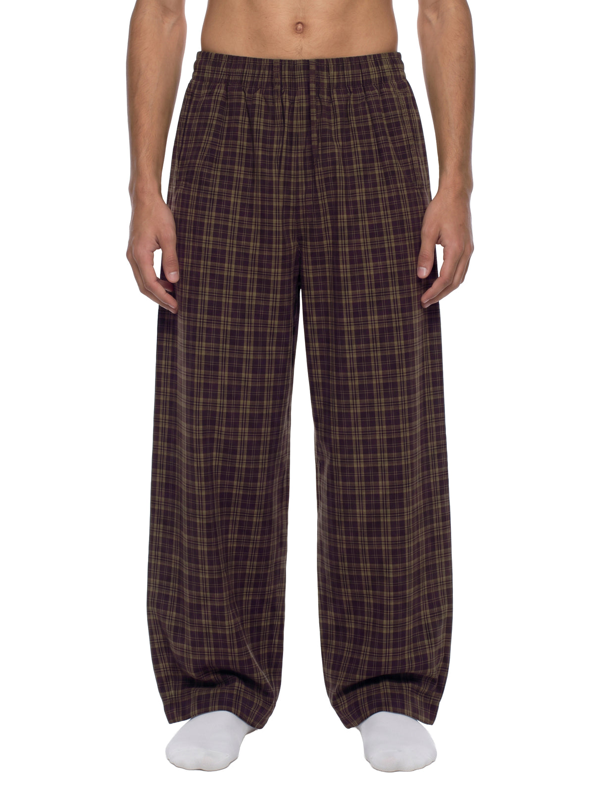 Unisex Plaid Wide Leg Pants