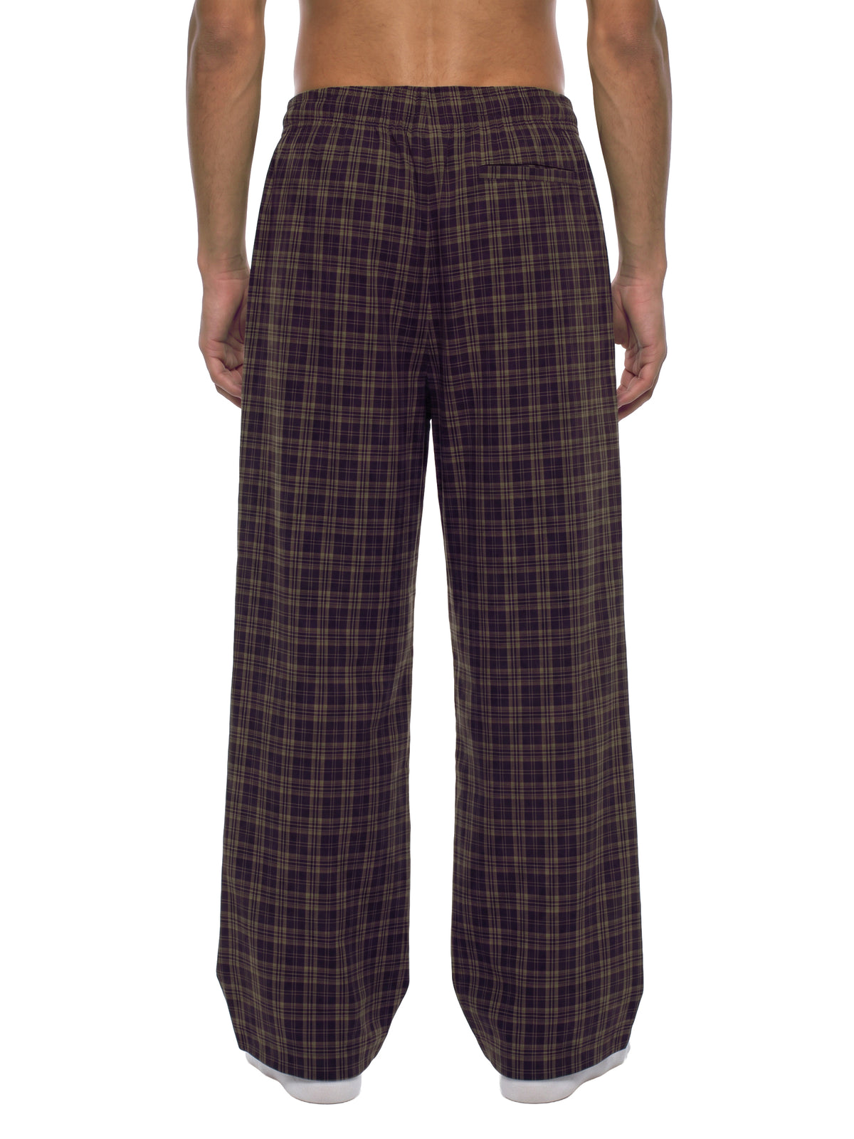 Unisex Plaid Wide Leg Pants