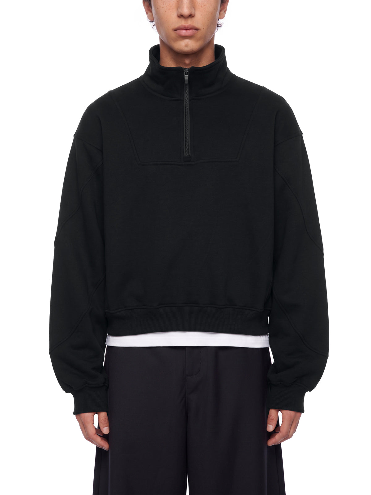 Unisex Loose Fleece Quarter-Zip Sweatshirt